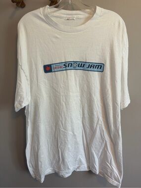 Molson Canadian Snow Jam Vintage White Graphic T-Shirt XL
